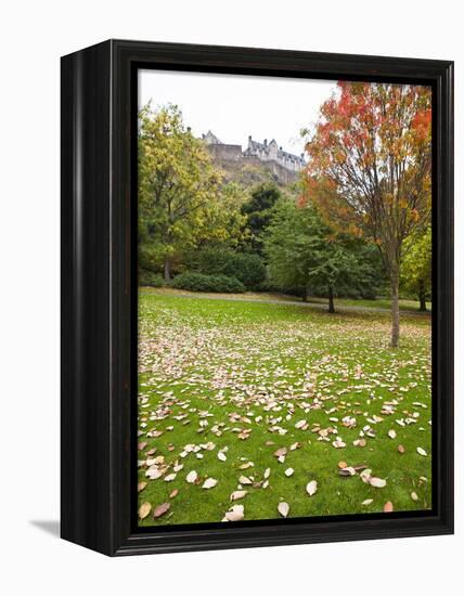 Princes Street Gardens and Edinburgh Castle, Edinburgh, Lothian, Scotland, Uk-null-Framed Premier Image Canvas