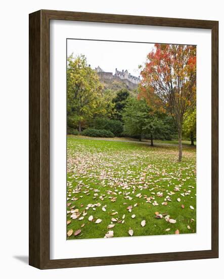 Princes Street Gardens and Edinburgh Castle, Edinburgh, Lothian, Scotland, Uk-null-Framed Photographic Print