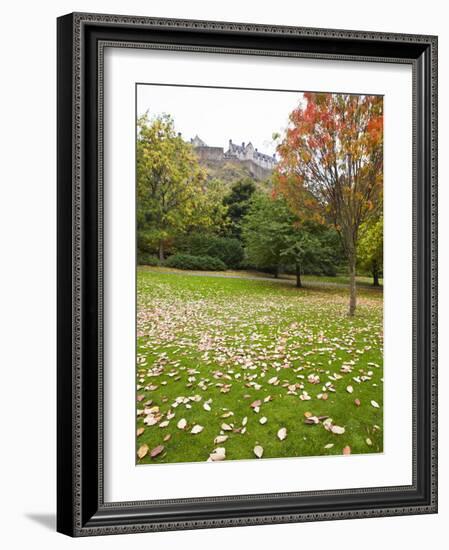 Princes Street Gardens and Edinburgh Castle, Edinburgh, Lothian, Scotland, Uk-null-Framed Photographic Print