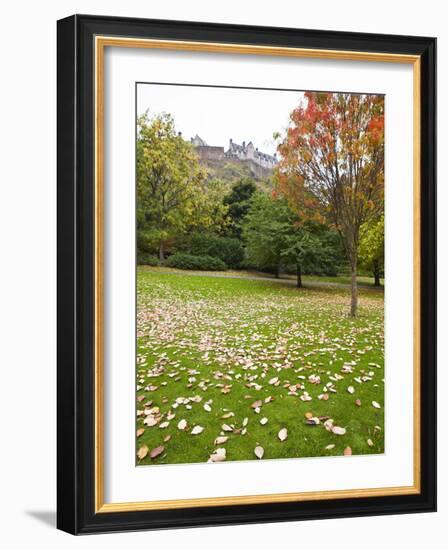 Princes Street Gardens and Edinburgh Castle, Edinburgh, Lothian, Scotland, Uk-null-Framed Photographic Print