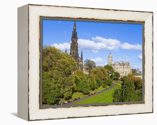 Princes Street Gardens, Edinburgh, Lothian, Scotland, Uk-Amanda Hall-Framed Premier Image Canvas