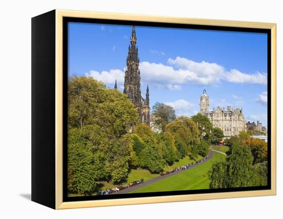 Princes Street Gardens, Edinburgh, Lothian, Scotland, Uk-Amanda Hall-Framed Premier Image Canvas