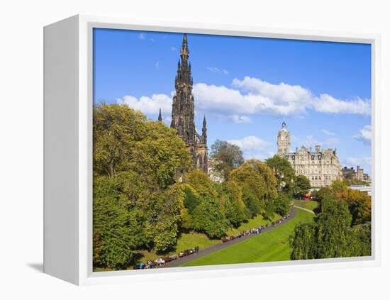 Princes Street Gardens, Edinburgh, Lothian, Scotland, Uk-Amanda Hall-Framed Premier Image Canvas