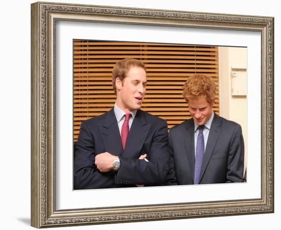 Princes William and Harry honour a childhood friend who died as a teenager by becoming patrons of a-null-Framed Photographic Print