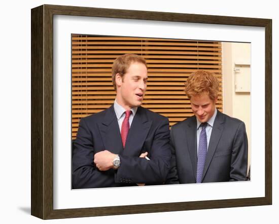 Princes William and Harry honour a childhood friend who died as a teenager by becoming patrons of a-null-Framed Photographic Print