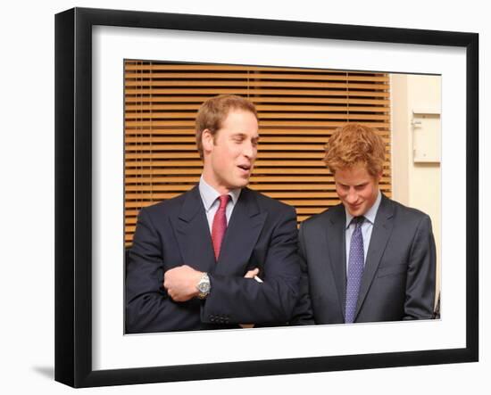 Princes William and Harry honour a childhood friend who died as a teenager by becoming patrons of a-null-Framed Photographic Print