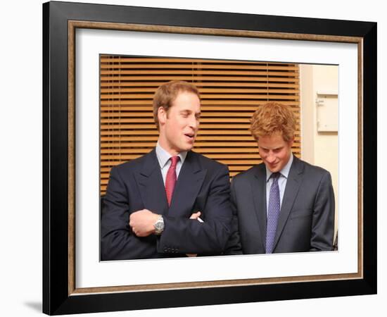 Princes William and Harry honour a childhood friend who died as a teenager by becoming patrons of a-null-Framed Photographic Print