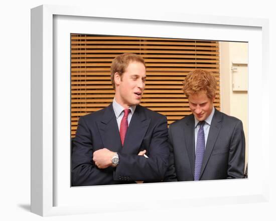 Princes William and Harry honour a childhood friend who died as a teenager by becoming patrons of a-null-Framed Photographic Print