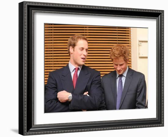 Princes William and Harry honour a childhood friend who died as a teenager by becoming patrons of a-null-Framed Photographic Print