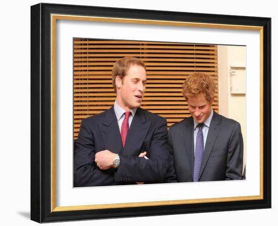 Princes William and Harry honour a childhood friend who died as a teenager by becoming patrons of a-null-Framed Photographic Print