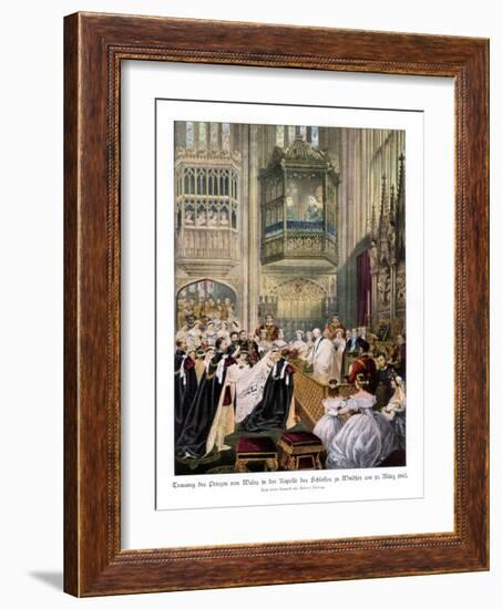 Princess Alexandra's and Prince Edward's Wedding, St Georges Chapel at Windsor-Robert Dudley-Framed Giclee Print