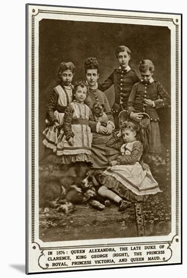 Princess Alexandra with Her Five Children-null-Mounted Art Print