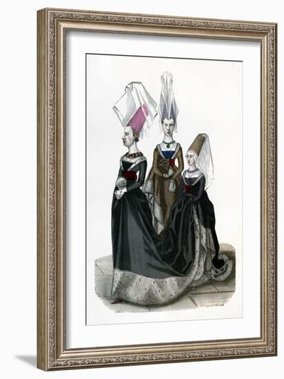 Princess and Ladies in Waiting, 1470 (1882-188)-Gautier-Framed Giclee Print