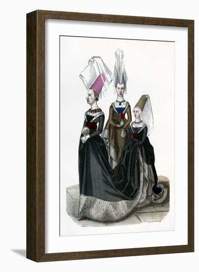 Princess and Ladies in Waiting, 1470 (1882-188)-Gautier-Framed Giclee Print