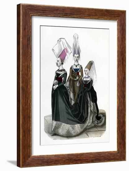 Princess and Ladies in Waiting, 1470 (1882-188)-Gautier-Framed Giclee Print