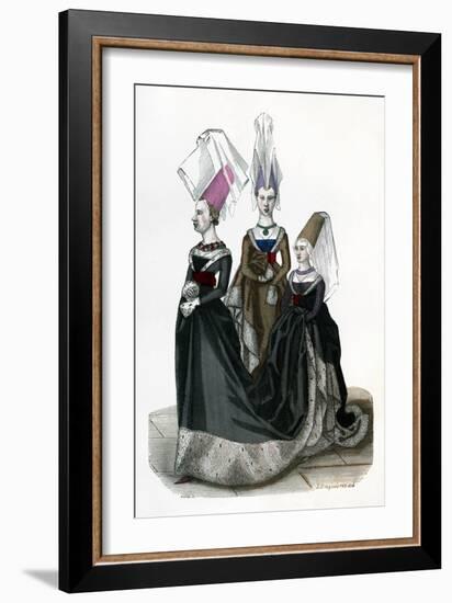 Princess and Ladies in Waiting, 1470 (1882-188)-Gautier-Framed Giclee Print