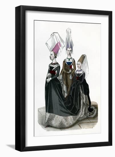 Princess and Ladies in Waiting, 1470 (1882-188)-Gautier-Framed Giclee Print