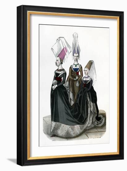 Princess and Ladies in Waiting, 1470 (1882-188)-Gautier-Framed Giclee Print