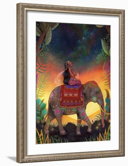 Princess and The Stars-Lisa Falzan-Framed Art Print