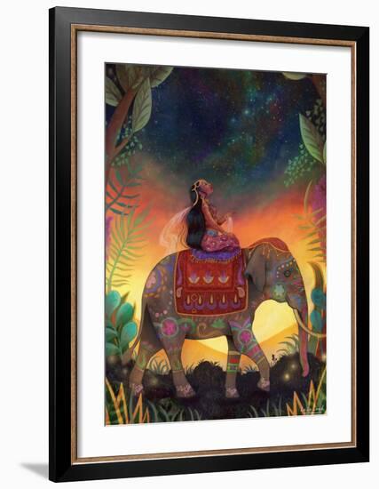 Princess and The Stars-Lisa Falzan-Framed Art Print