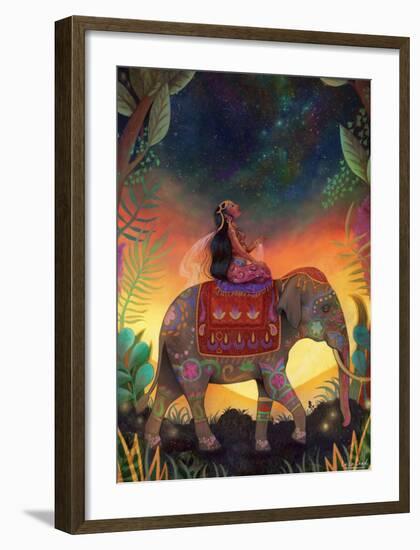 Princess and The Stars-Lisa Falzan-Framed Art Print