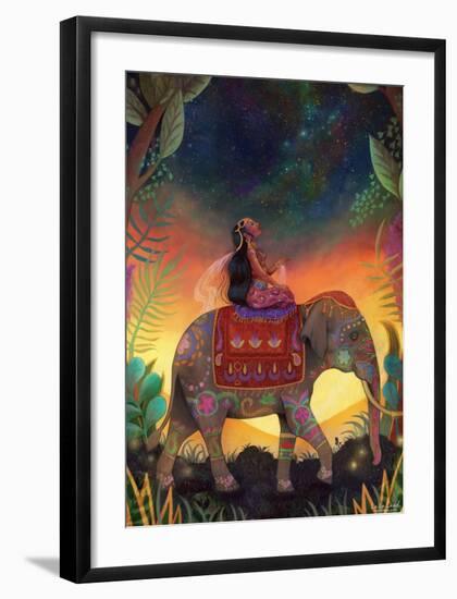 Princess and The Stars-Lisa Falzan-Framed Art Print