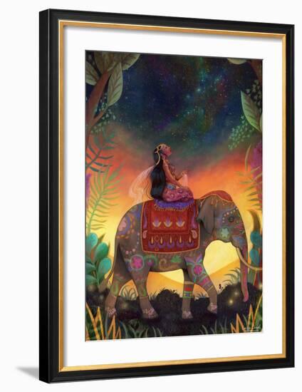 Princess and The Stars-Lisa Falzan-Framed Art Print