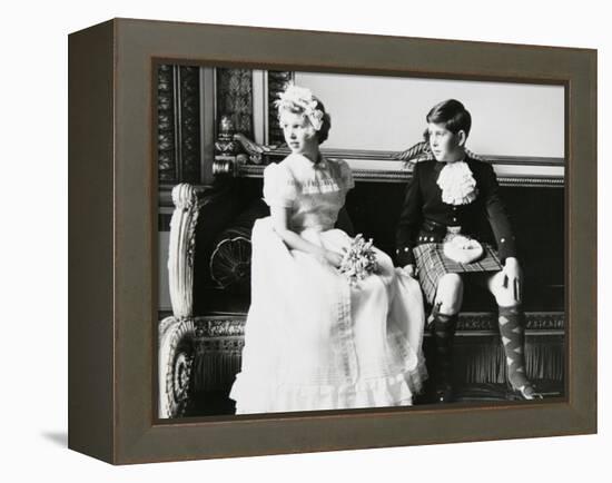 Princess Anne and Prince Andrew as Children at a Wedding, England-Cecil Beaton-Framed Premier Image Canvas