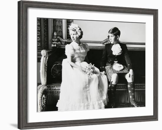 Princess Anne and Prince Andrew as Children at a Wedding, England-Cecil Beaton-Framed Photographic Print