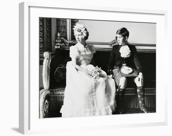 Princess Anne and Prince Andrew as Children at a Wedding, England-Cecil Beaton-Framed Photographic Print