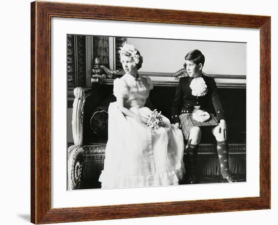 Princess Anne and Prince Andrew as Children at a Wedding, England-Cecil Beaton-Framed Photographic Print