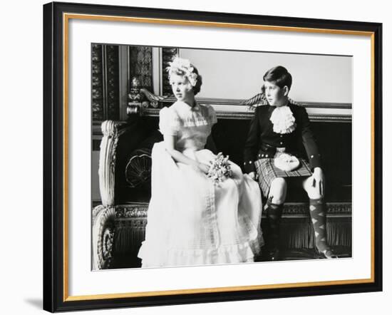 Princess Anne and Prince Andrew as Children at a Wedding, England-Cecil Beaton-Framed Photographic Print