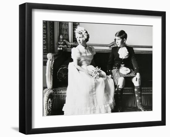 Princess Anne and Prince Andrew as Children at a Wedding, England-Cecil Beaton-Framed Photographic Print