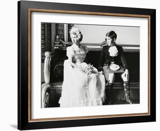 Princess Anne and Prince Andrew as Children at a Wedding, England-Cecil Beaton-Framed Photographic Print