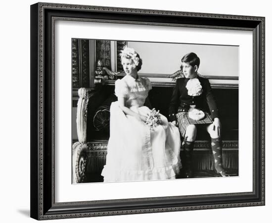 Princess Anne and Prince Andrew as Children at a Wedding, England-Cecil Beaton-Framed Photographic Print