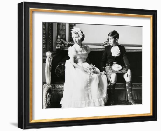 Princess Anne and Prince Andrew as Children at a Wedding, England-Cecil Beaton-Framed Photographic Print