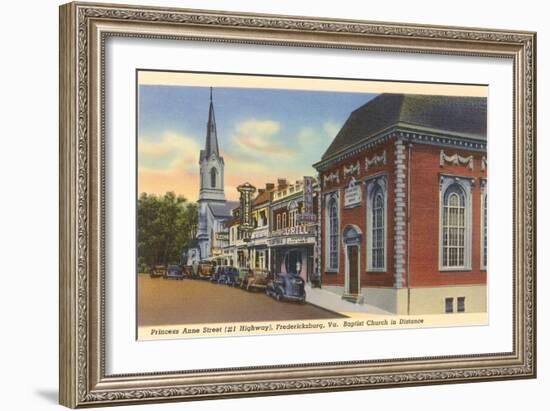 Princess Anne Street, Fredericksburg, Virginia-null-Framed Art Print