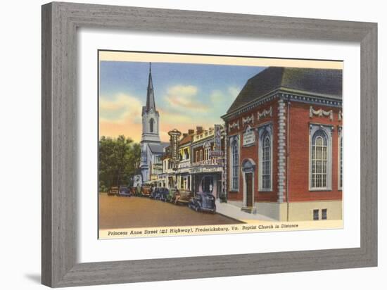 Princess Anne Street, Fredericksburg, Virginia-null-Framed Art Print