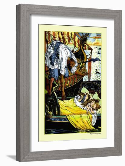 Princess Bell-Etoile, The Rescue, c.1878-Walter Crane-Framed Art Print