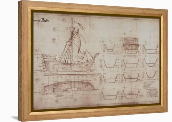 Princess Bride the Movie: Ship Illustration-null-Framed Stretched Canvas