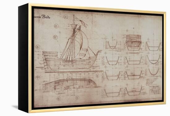 Princess Bride the Movie: Ship Illustration-null-Framed Stretched Canvas