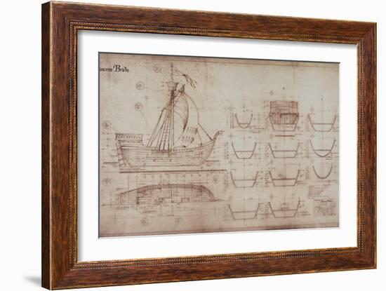 Princess Bride the Movie: Ship Illustration-null-Framed Art Print