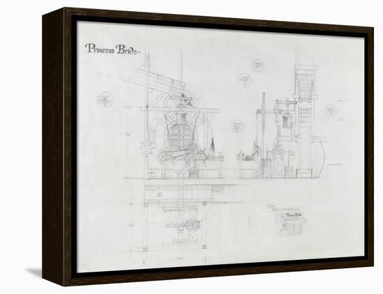 Princess Bride the Movie: The Machine Illustration-null-Framed Stretched Canvas