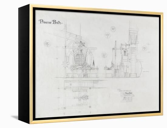 Princess Bride the Movie: The Machine Illustration-null-Framed Stretched Canvas