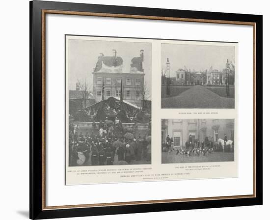 Princess Christian's Visit to Earl Spencer at Althorp Park-null-Framed Giclee Print