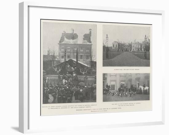 Princess Christian's Visit to Earl Spencer at Althorp Park-null-Framed Giclee Print