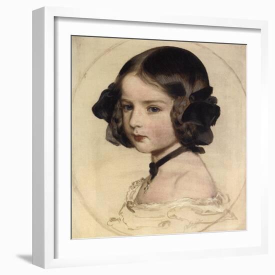Princess Clotilde of Saxe-Coburg and Gotha, (1846-192), 1855-Franz Xaver Winterhalter-Framed Giclee Print