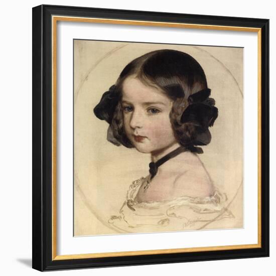 Princess Clotilde of Saxe-Coburg and Gotha, (1846-192), 1855-Franz Xaver Winterhalter-Framed Giclee Print