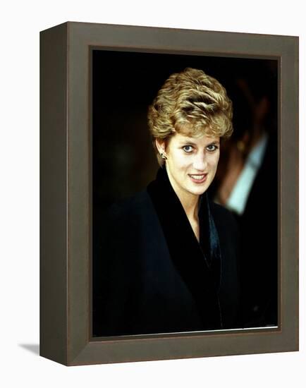 Princess Diana at the Relaunch of Birthright Charity November 1993-null-Framed Premier Image Canvas