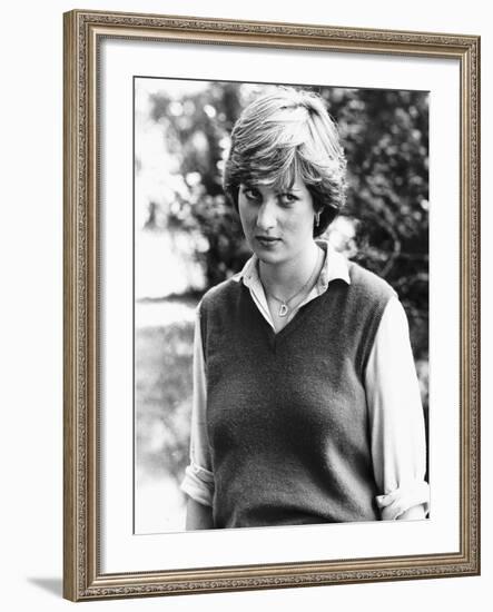 Princess Diana Before Marrying the Prince of Wales September 1980-null-Framed Photographic Print